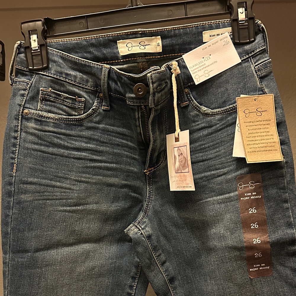 Flawless flex Raw Blue Denim Jeans super skinny. Supreme-stretch